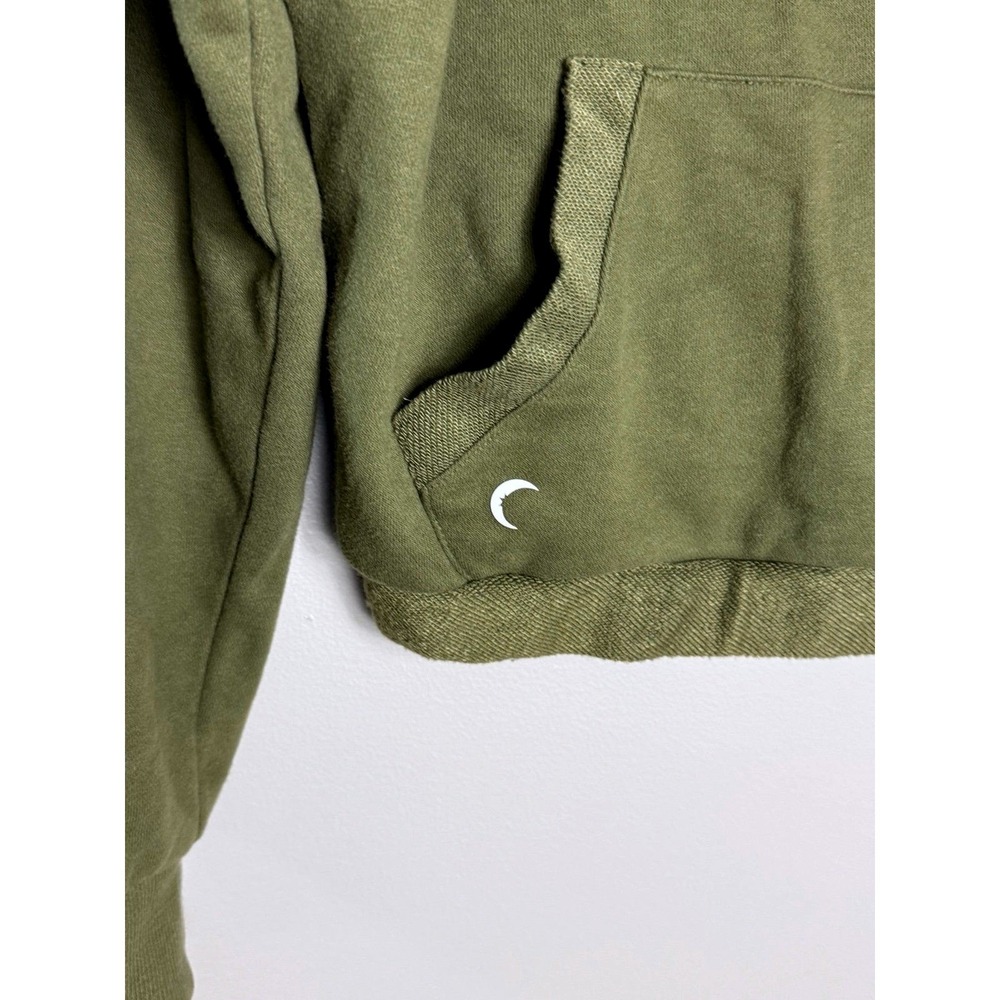 Zyia Active Womens Olive Green Crossover V Neck Hoodie Sweatshirt Small S - Picture 4 of 6